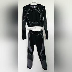 KIMBERLY C Active Wear, Track Suit In Black And Grey.